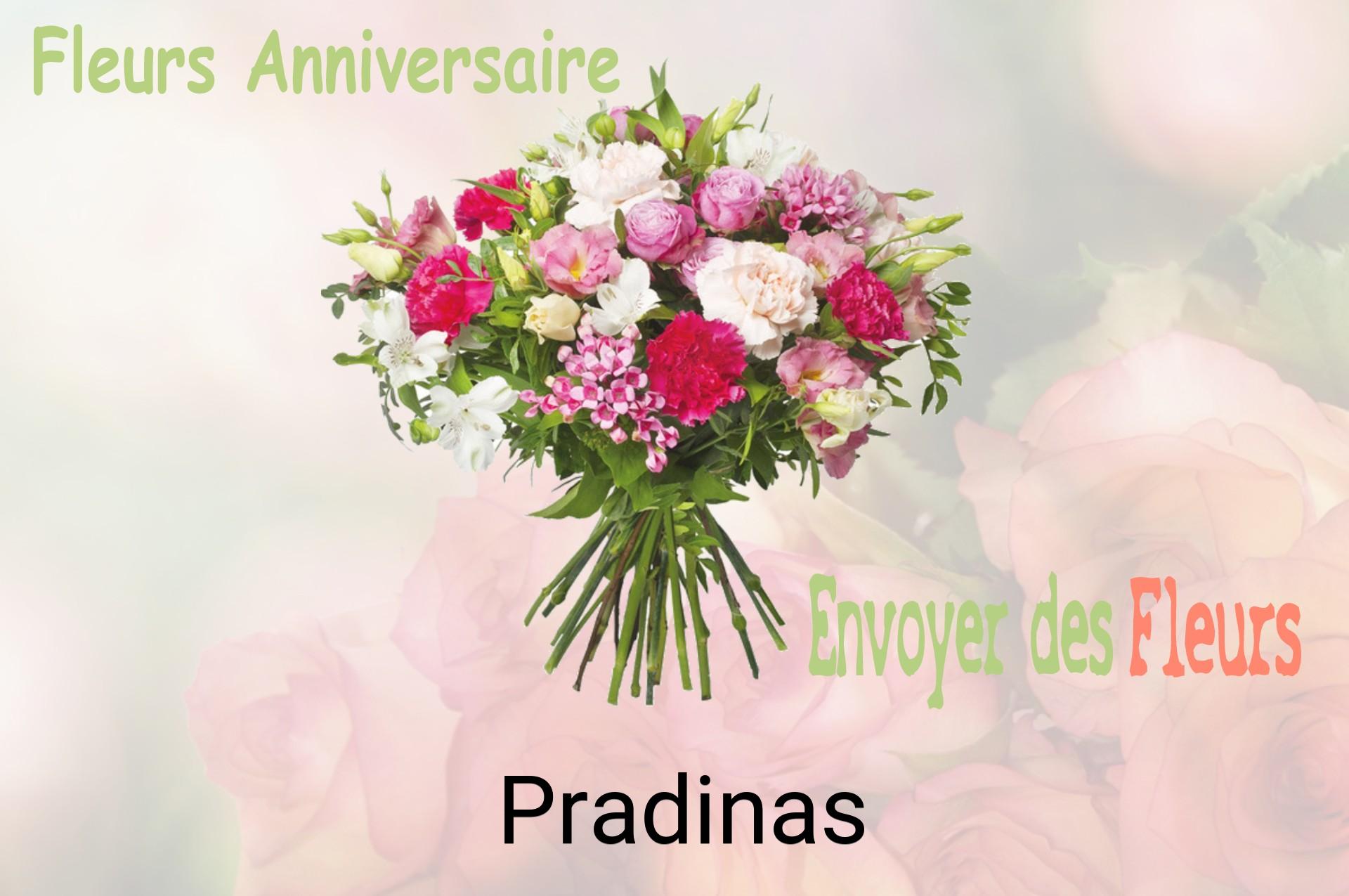 Bouquet de fleurs d’anniversaire livré à Pradinas